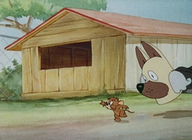 Screenshots from the 1944 MGM cartoon Puttin