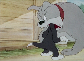 Screenshots from the 1944 MGM cartoon Puttin