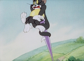 Screenshots from the 1944 MGM cartoon Puttin