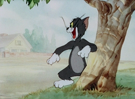 Screenshots from the 1944 MGM cartoon Puttin