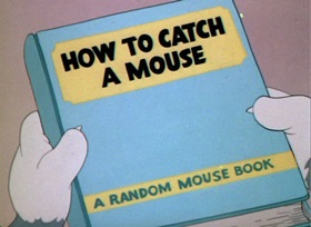 Screenshots from the 1944 MGM cartoon Mouse Trouble