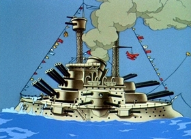 Screenshots from the 1944 Disney cartoon How to Be a Sailor