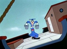 Screenshots from the 1944 Disney cartoon How to Be a Sailor