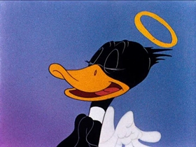 Screenshots from the 1944 Warner Bros. cartoon Tom Turk and Daffy