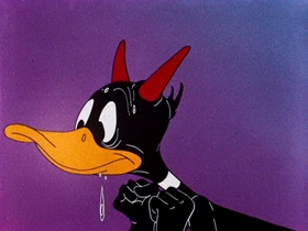 Screenshots from the 1944 Warner Bros. cartoon Tom Turk and Daffy