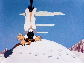 Screenshots from the 1944 Warner Bros. cartoon Tom Turk and Daffy