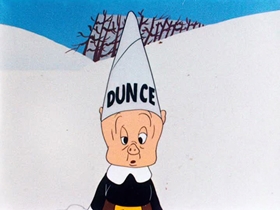 Screenshots from the 1944 Warner Bros. cartoon Tom Turk and Daffy
