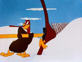 Screenshots from the 1944 Warner Bros. cartoon Tom Turk and Daffy