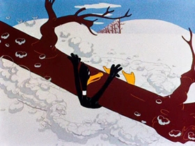 Screenshots from the 1944 Warner Bros. cartoon Tom Turk and Daffy