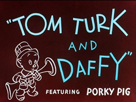 Screenshots from the 1944 Warner Bros. cartoon Tom Turk and Daffy