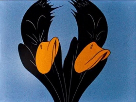 Screenshots from the 1944 Warner Bros. cartoon Tom Turk and Daffy