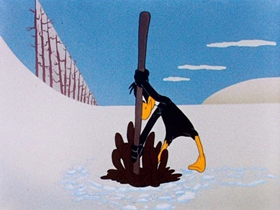 Screenshots from the 1944 Warner Bros. cartoon Tom Turk and Daffy