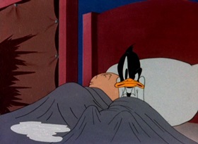Screenshots from the 1944 Warner Bros. cartoon Tick Tock Tuckered
