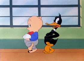 Screenshots from the 1944 Warner Bros. cartoon Tick Tock Tuckered