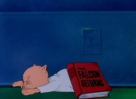 Screenshots from the 1944 Warner Bros. cartoon Tick Tock Tuckered