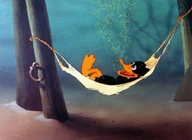 Screenshots from the 1944 Warner Bros. cartoon Duck Soup to Nuts