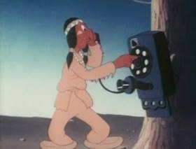 Screenshots from the 1944 Warner Bros. cartoon Slightly Daffy