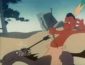 Screenshots from the 1944 Warner Bros. cartoon Slightly Daffy