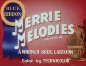 Screenshots from the 1944 Warner Bros. cartoon Slightly Daffy