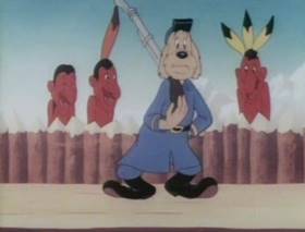 Screenshots from the 1944 Warner Bros. cartoon Slightly Daffy
