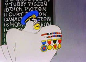 Screenshots from the 1944 Warner Bros. cartoon Plane Daffy