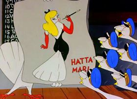 Screenshots from the 1944 Warner Bros. cartoon Plane Daffy