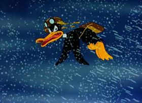 Screenshots from the 1944 Warner Bros. cartoon Plane Daffy