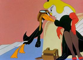 Screenshots from the 1944 Warner Bros. cartoon Plane Daffy