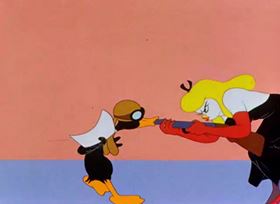 Screenshots from the 1944 Warner Bros. cartoon Plane Daffy