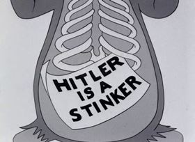 Screenshots from the 1944 Warner Bros. cartoon Plane Daffy