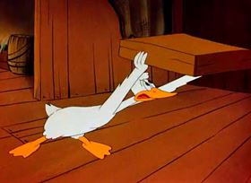 Screenshots from the 1944 Warner Bros. cartoon Booby Hatched