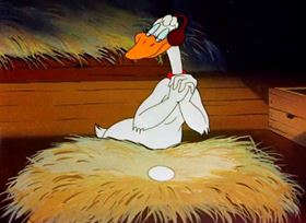 Screenshots from the 1944 Warner Bros. cartoon Booby Hatched