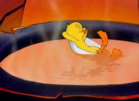 Screenshots from the 1944 Warner Bros. cartoon Booby Hatched