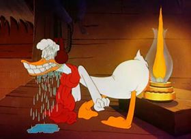 Screenshots from the 1944 Warner Bros. cartoon Booby Hatched