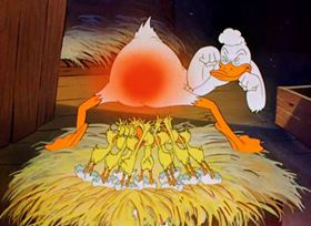 Screenshots from the 1944 Warner Bros. cartoon Booby Hatched