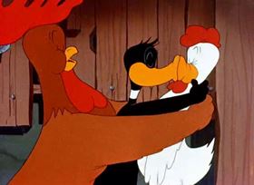 Screenshots from the 1944 Warner Bros. cartoon The Stupid Cupid