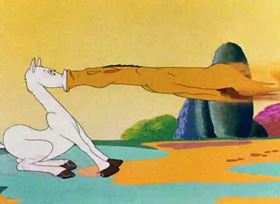 Screenshots from the 1944 Warner Bros. cartoon The Stupid Cupid