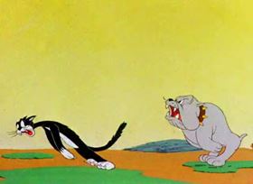 Screenshots from the 1944 Warner Bros. cartoon The Stupid Cupid
