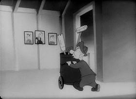 Screenshots from the 1944 Warner Bros. cartoon Three Brothers