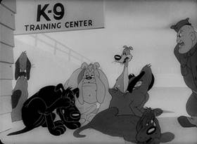 Screenshots from the 1944 Warner Bros. cartoon Three Brothers