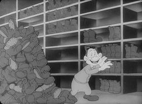 Screenshots from the 1944 Warner Bros. cartoon Three Brothers