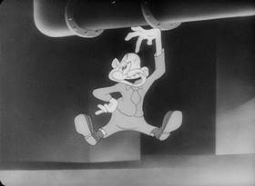 Screenshots from the 1944 Warner Bros. cartoon Three Brothers