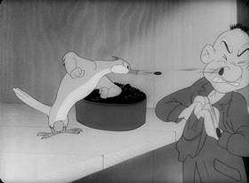 Screenshots from the 1944 Warner Bros. cartoon Three Brothers