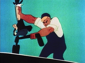 Screenshots from the 1944 UPA cartoon Hell-Bent for Election