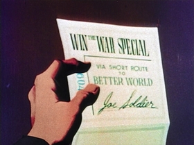 Screenshots from the 1944 UPA cartoon Hell-Bent for Election