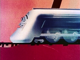 Screenshots from the 1944 UPA cartoon Hell-Bent for Election