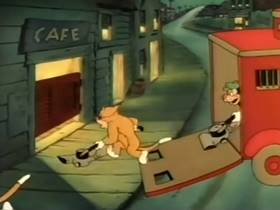 Screenshots from the 1945 Terrytoons cartoon The Port of Missing Mice