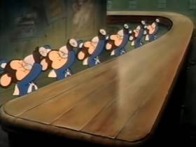Screenshots from the 1945 Terrytoons cartoon The Port of Missing Mice