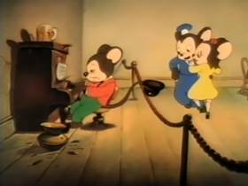 Screenshots from the 1945 Terrytoons cartoon The Port of Missing Mice