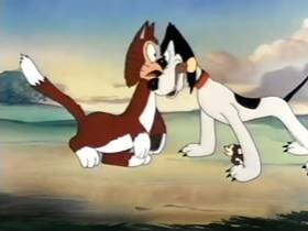 Screenshots from the 1945 Terrytoons cartoon The Silver Streak